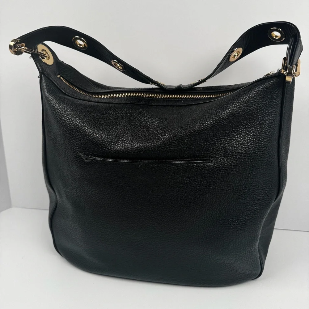 Michael Kors Raven Large Leather Shoulder Bag Black